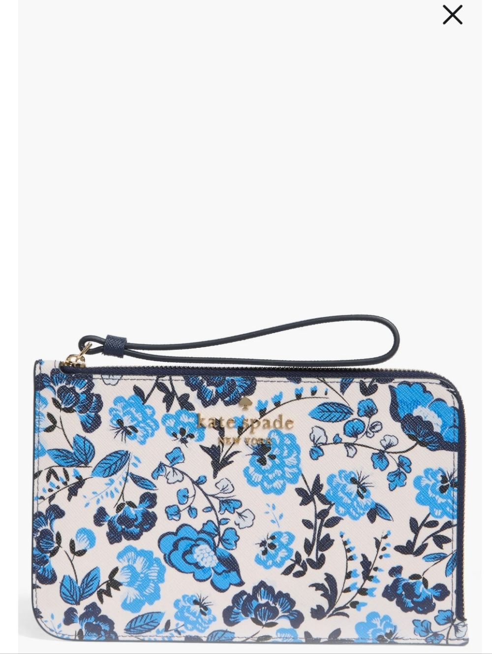 kate spade Lucy Vase Floral Medium L-Zip Wristlet